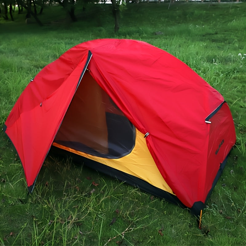 Hillman Outdoor Tent, Double-Layer And UV-Resistant Aluminum Alloy Tent Professional-Grade Camping And Hiking Tent All-Season Indoor\u002FOutdoor Dual-Use Shelter Ideal for Hiking, Beach Leisure, Family Gatherings Dual-Door Design