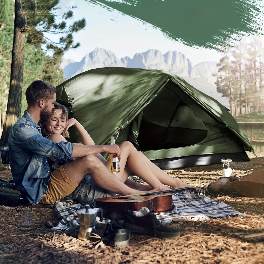 Hillman Outdoor Tent, Double-Layer And UV-Resistant Aluminum Alloy Tent Professional-Grade Camping And Hiking Tent All-Season Indoor\u002FOutdoor Dual-Use Shelter Ideal for Hiking, Beach Leisure, Family Gatherings Dual-Door Design