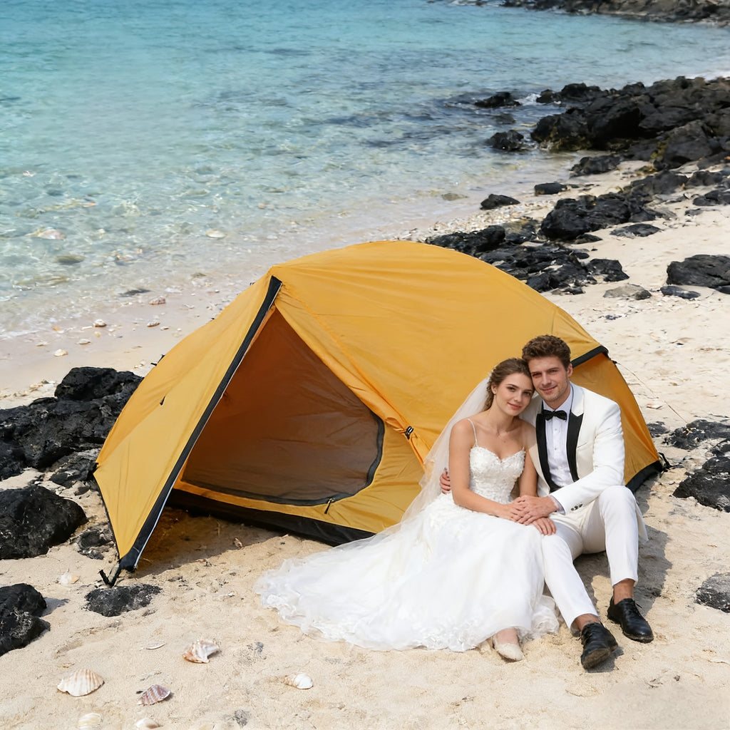 Hillman Outdoor Tent, Double-Layer And UV-Resistant Aluminum Alloy Tent Professional-Grade Camping And Hiking Tent All-Season Indoor\u002FOutdoor Dual-Use Shelter Ideal for Hiking, Beach Leisure, Family Gatherings Dual-Door Design