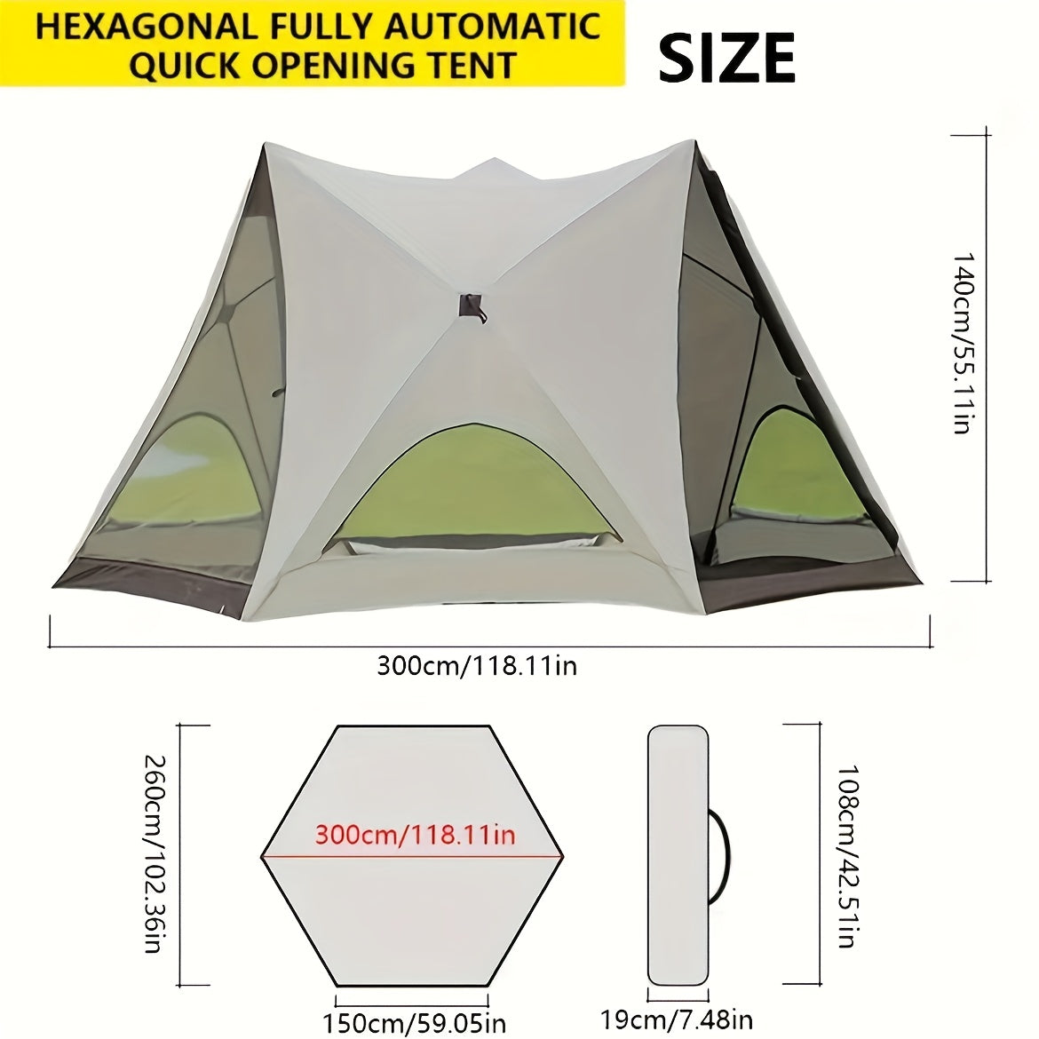 Lightweight Camping Tent for Outdoor Beach Park, Easy to Set Up And Store