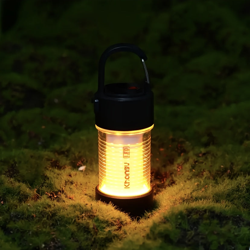 Portable Camping Lantern, Multifunctional LED Light, 5-Hour Continuous Lighting, USB Charging - 4 Light Modes, Magnetic Base Included (RHL4 Single Lamp Does Not Include Magnetic Base), Ideal for Camping, Hiking, and Emergencies