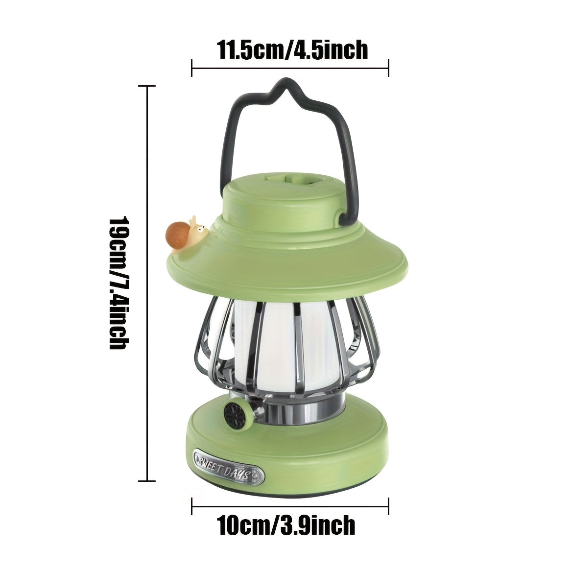 Portable Battery-Operated USB Rechargeable Lamp with Three Dimmable LED Colors, Perfect for Tents, Bedrooms, And During Power Outages. Available in Four Colors: White, Green, Pink, And Purple