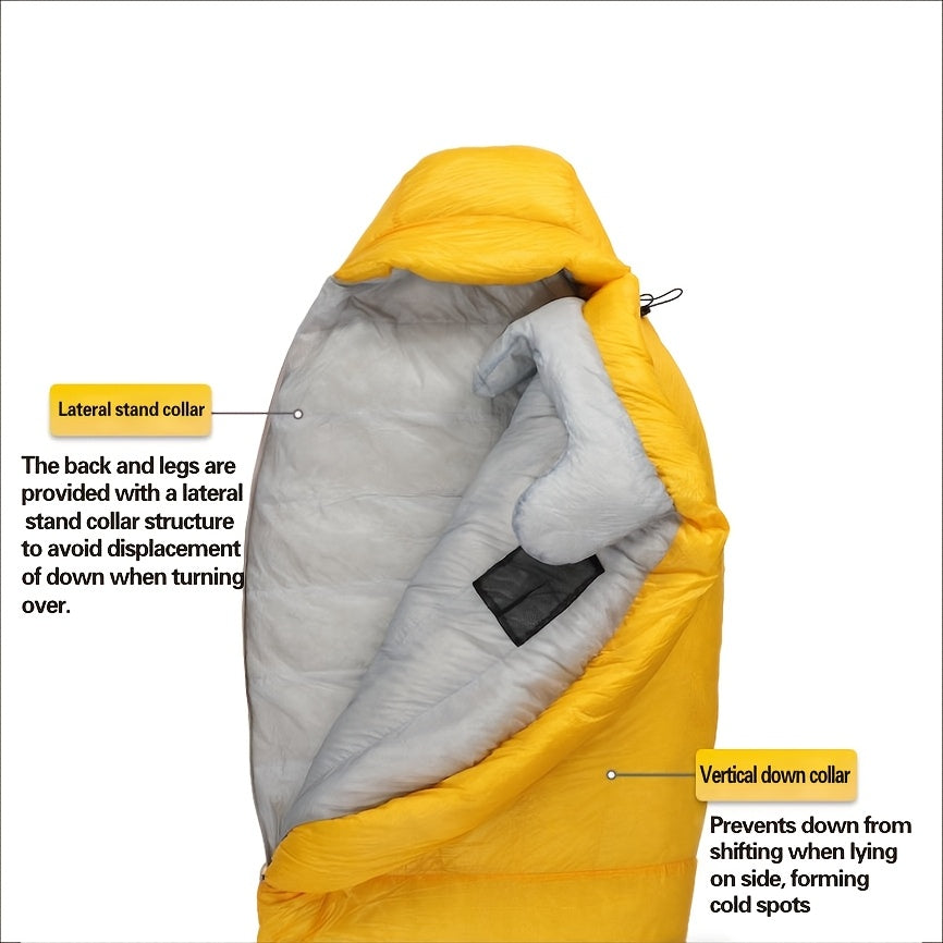 Hillman Series Down Sleeping Bag; Outdoor Adult Ultra-light Mummy Down Sleeping Bag; Thickened Warm and Cold-proof Duck Down Sleeping Bag for
