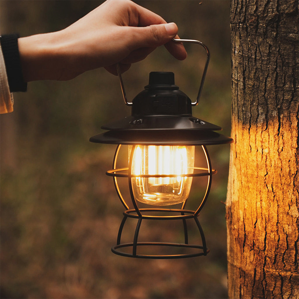 Vintage|USB Rechargeable Vintage USB Rechargeable Camping Light | Portable Outdoor Lantern, Versatile Illumination 1pc