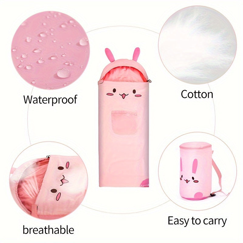 Compact Cartoon-Themed Sleeping Bag for Children, Ideal for Boys And Girls, Perfect for Hiking And Outdoor Camping Adventures