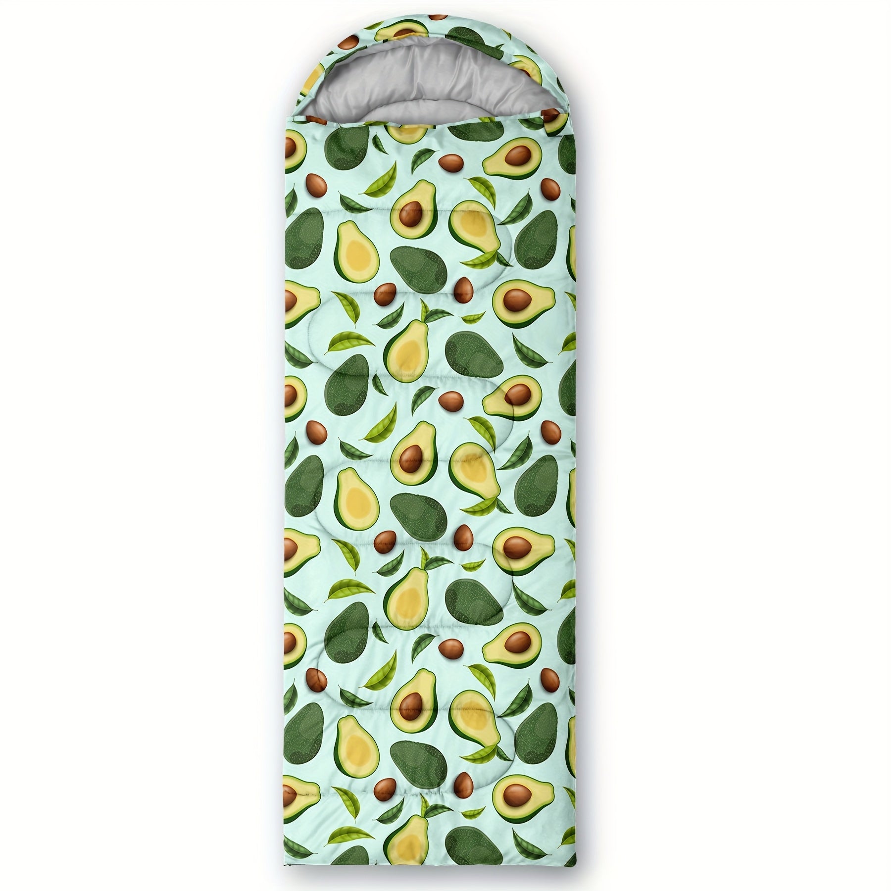 Avocado Printed Camping Sleeping Bags, 3 Season Warm & Cool Weather, Lightweight, High Quality Sleeping Bags, Traveling, And Outdoors, Camping Gear Equipment, 31x90inch, Standard