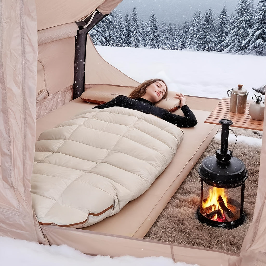 Feather sleeping bag adult winter thickening enlarged warmth winter cold camping outdoor indoor lunch break travel portable hotel dirt insulation