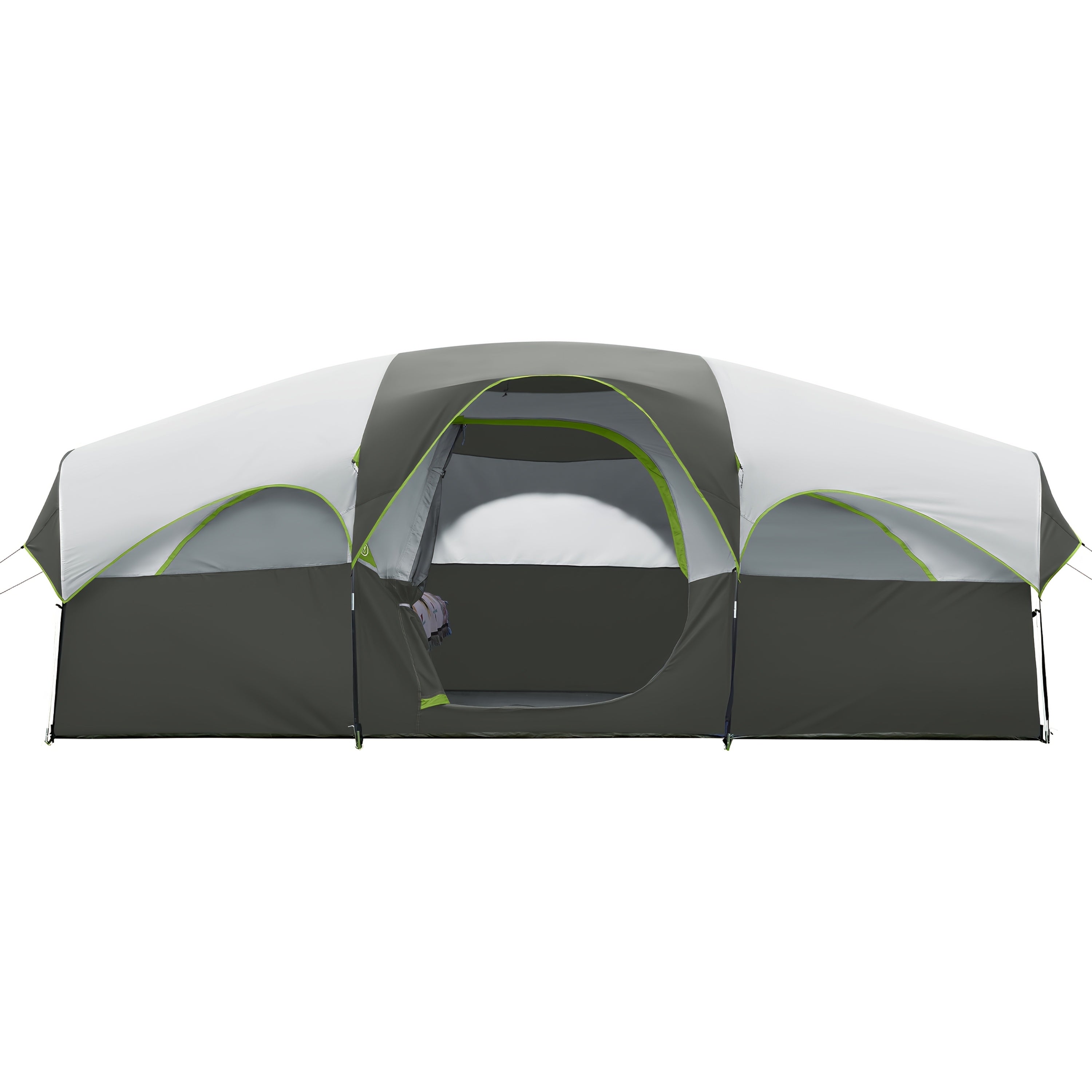 8 Person Family Camping Tent, Spacious Double-Layer & Windproof Tent With Mesh Windows And Divider Curtain, Easy Setup & Portable For Outdoor Camping