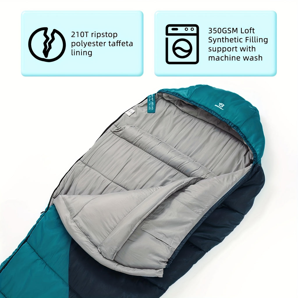 Bessport Mummy Sleeping Bag 15-45 Fahrenheit Extreme 3-4 Season Sleeping Bag for Adults Cold Weather-Warm And Washable, for Hiking Traveling Outdoor Activities