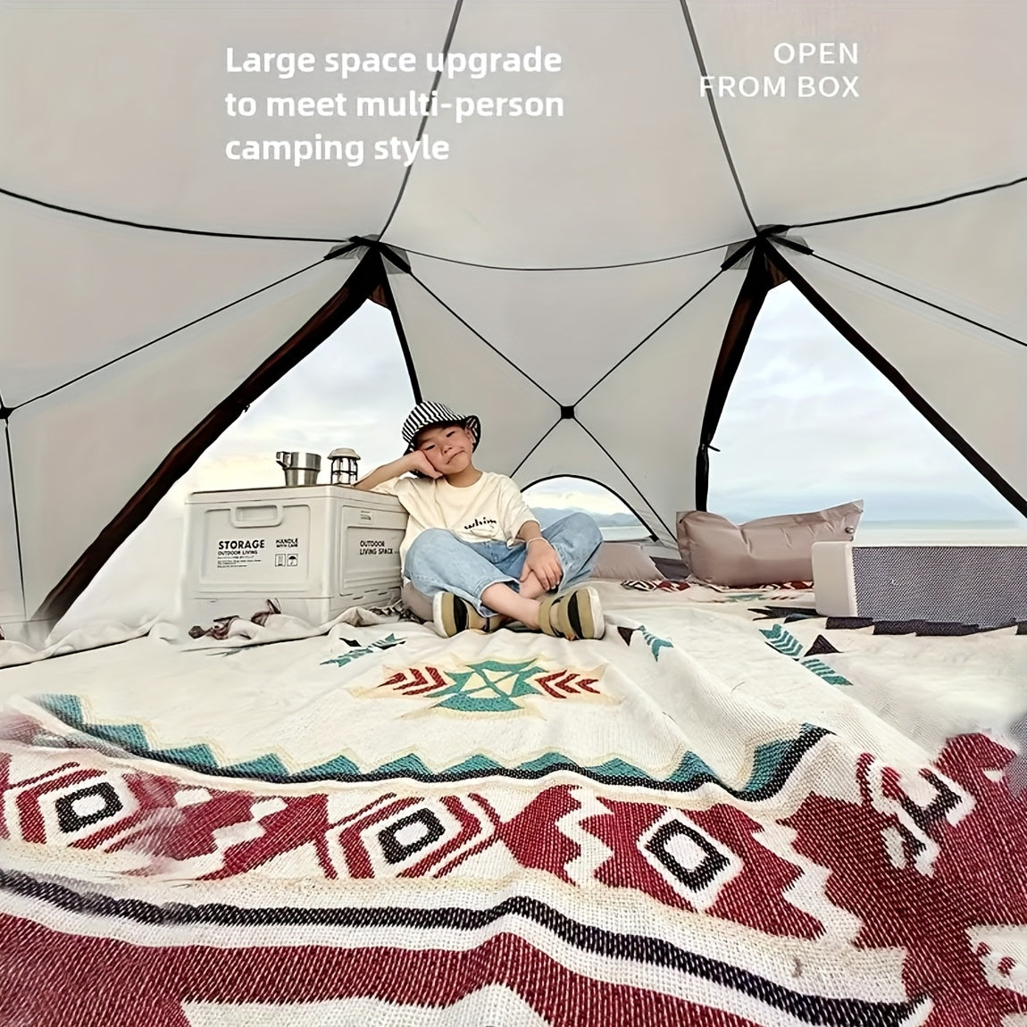 Lightweight Camping Tent for Outdoor Beach Park, Easy to Set Up And Store