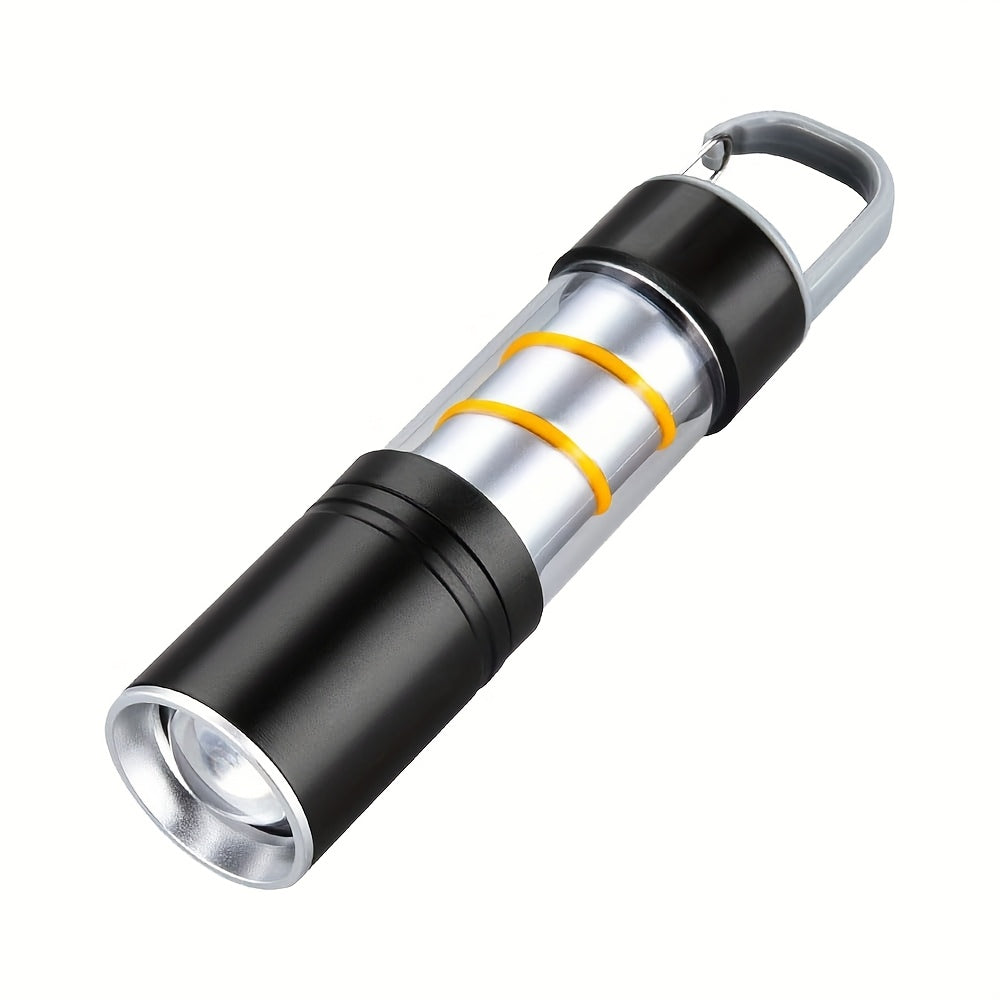 Camping Lantern Atmosphere Light Camping LED Flashlight with Side Light Rechargeable Outdoor Light Powerful Zoomable Flashlight