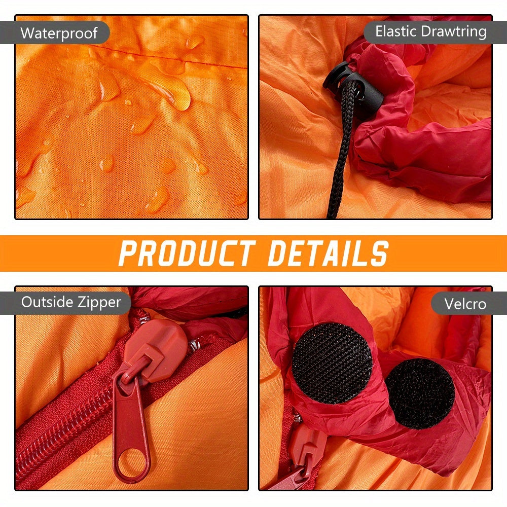 Mummy Sleeping Bag for Adults, Cold Weather Camping Sleeping Bags WithAdjustable Hood, Compression Sack for Warm Camping Hiking Outdoor