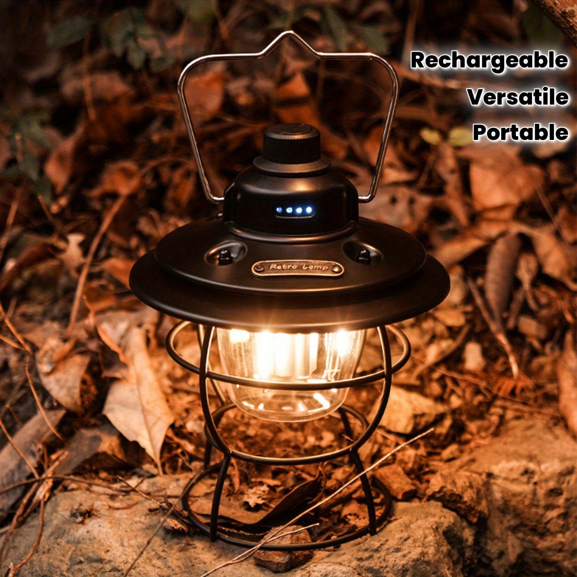 Vintage|USB Rechargeable Vintage USB Rechargeable Camping Light | Portable Outdoor Lantern, Versatile Illumination 1pc