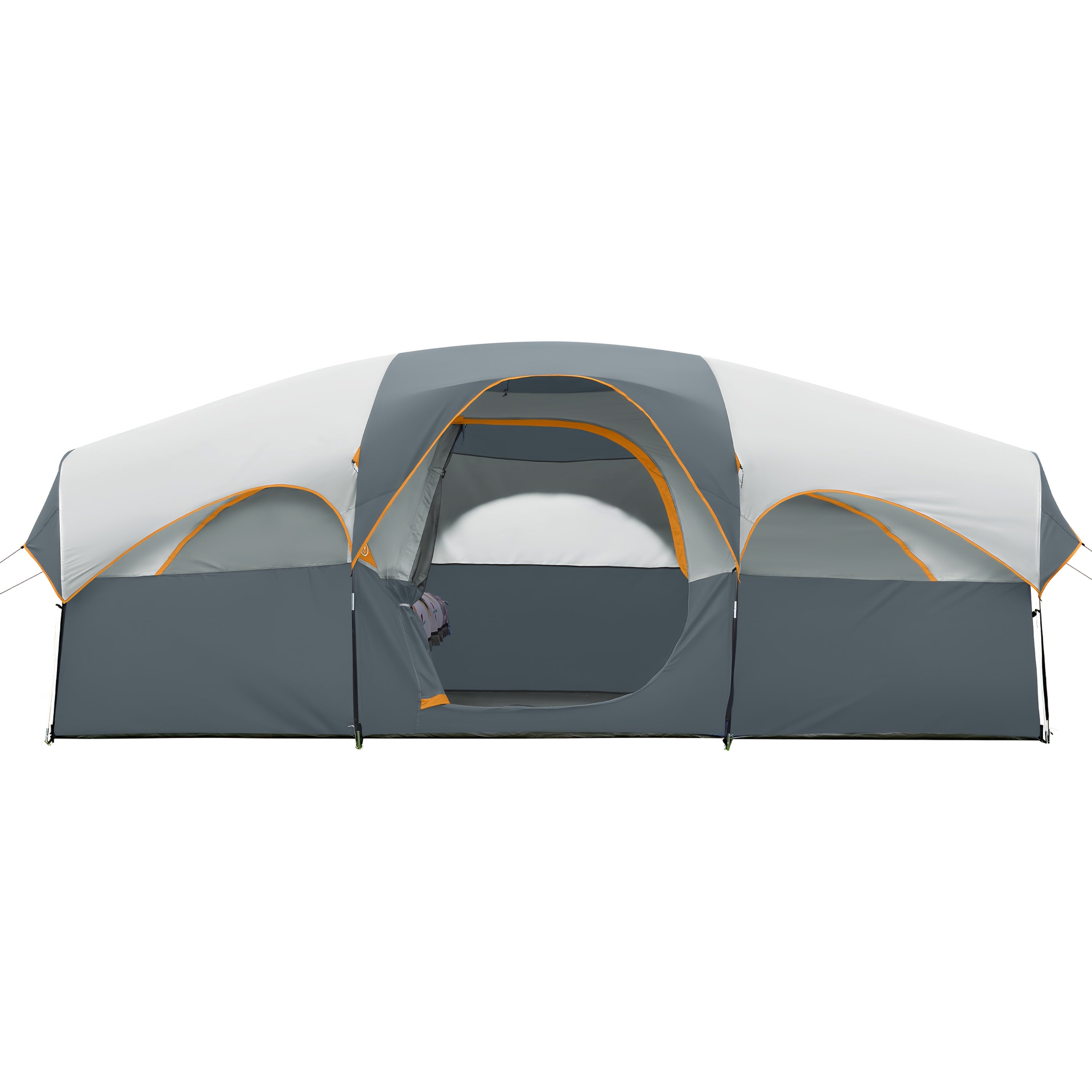 8 Person Family Camping Tent, Spacious Double-Layer & Windproof Tent With Mesh Windows And Divider Curtain, Easy Setup & Portable For Outdoor Camping