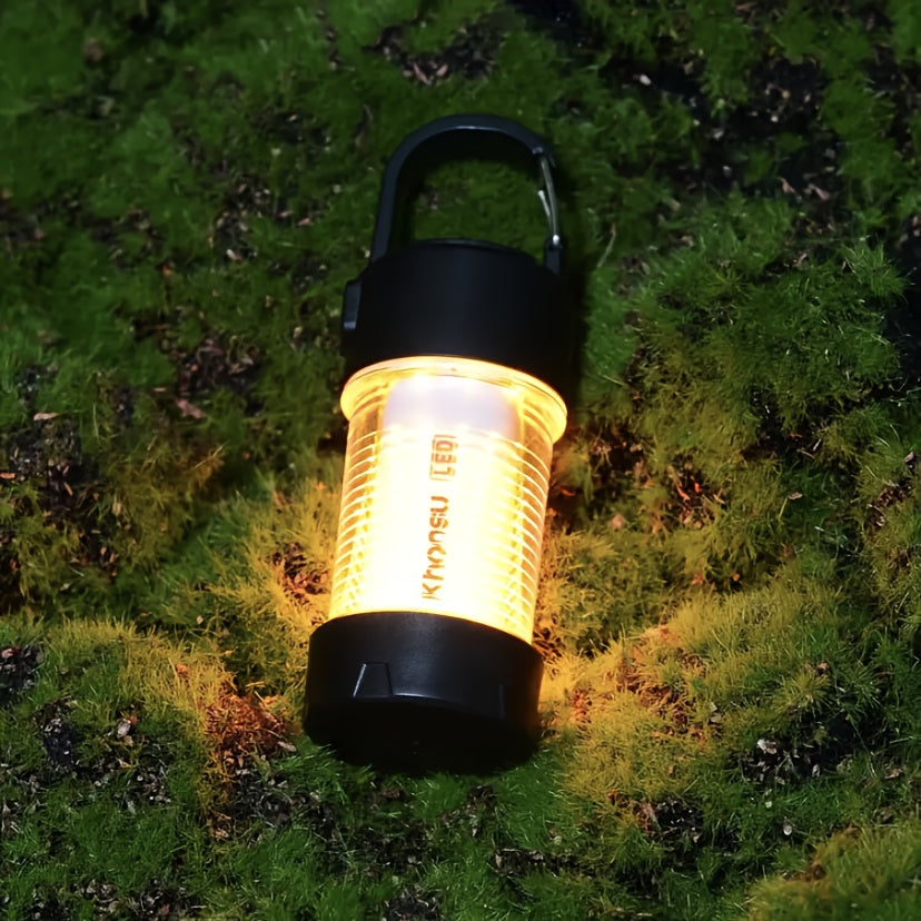 Portable Camping Lantern, Multifunctional LED Light, 5-Hour Continuous Lighting, USB Charging - 4 Light Modes, Magnetic Base Included (RHL4 Single Lamp Does Not Include Magnetic Base), Ideal for Camping, Hiking, and Emergencies