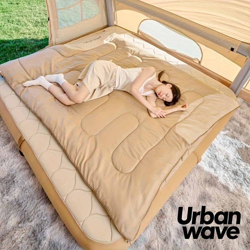 4-in-1 Portable Sleep Set • Includes Thick Sleeping Bag, Eye Mask, Earbuds & Carry Pouch • Folds Compactly for Camping, Picnics, BBQs, Fishing, Hiking, Beach, Yard, Garden, Balcony & Park Use