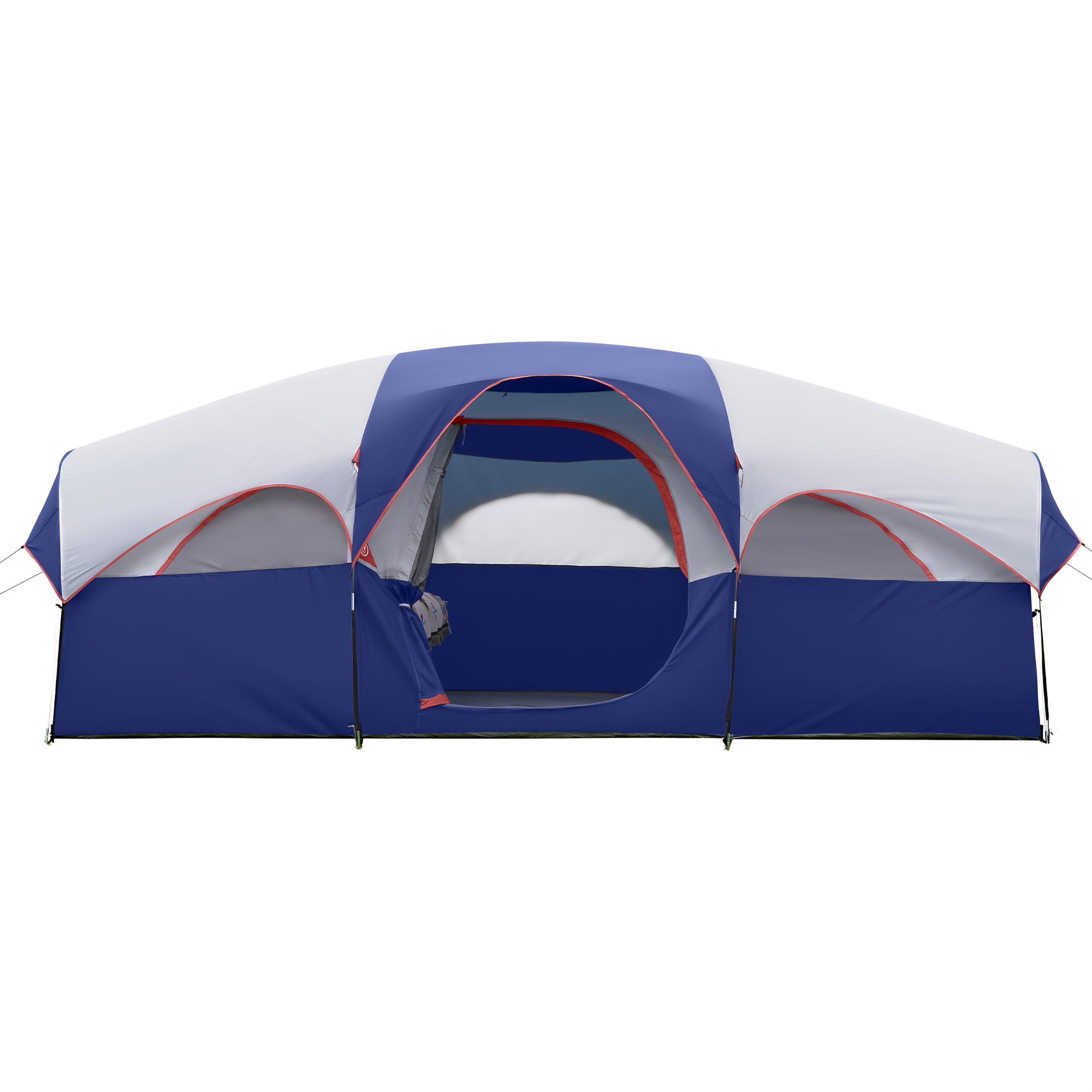 8 Person Family Camping Tent, Spacious Double-Layer & Windproof Tent With Mesh Windows And Divider Curtain, Easy Setup & Portable For Outdoor Camping
