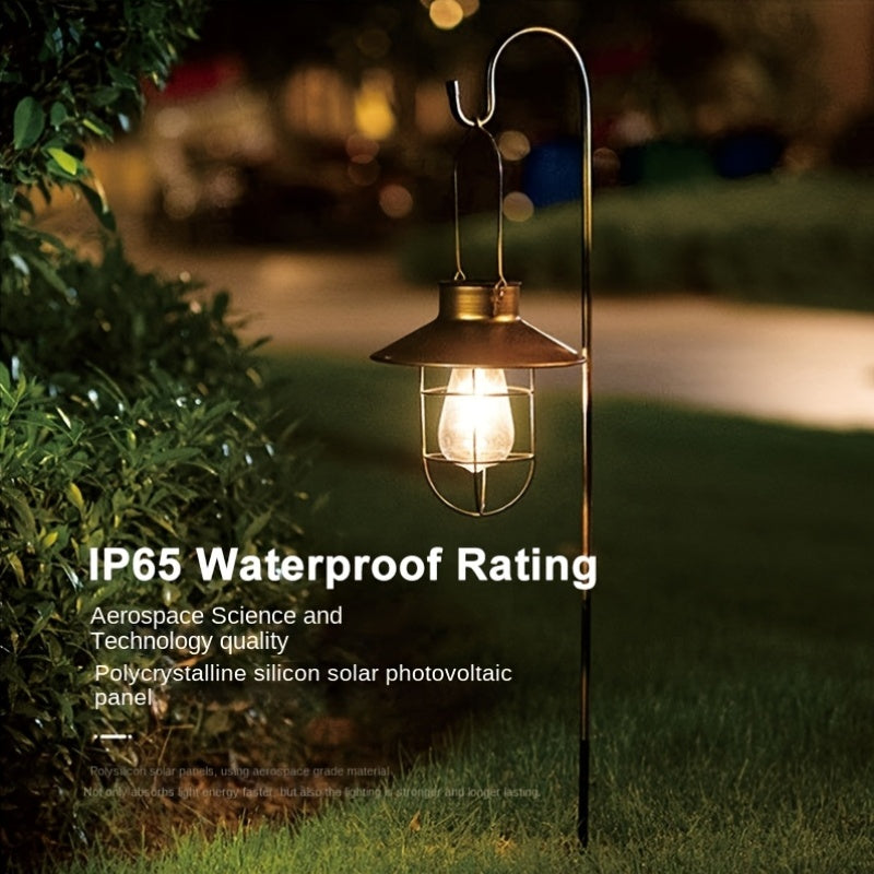 1 Pack\u002F 2 Pack\u002F 4 Pack Solar Garden Hanging Lights. Auto-on At Dark. Iron Design, Waterproof For Balconies & Yards. Also Work As Night\u002Fcamping Lights, Garden Decor. No Wires. IP65 Waterproof.