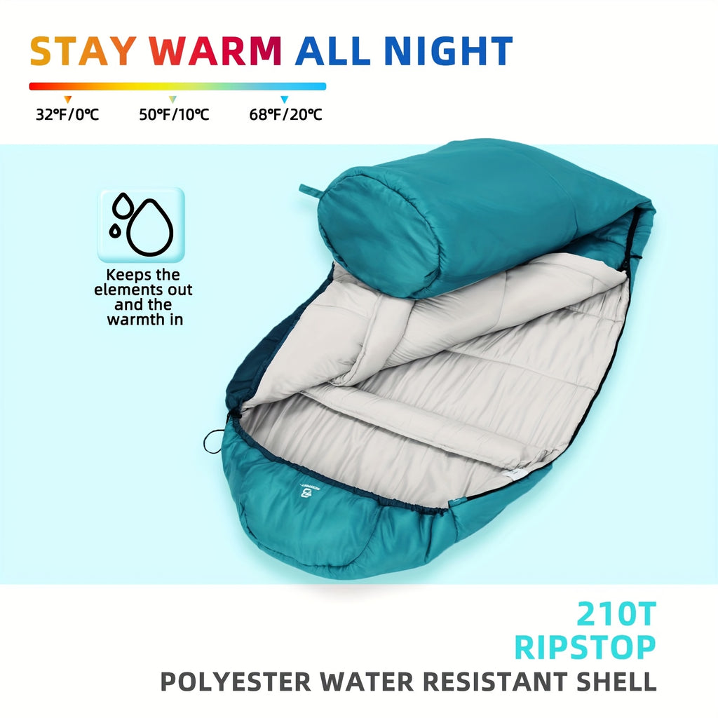 Bessport Mummy Sleeping Bag 15-45 Fahrenheit Extreme 3-4 Season Sleeping Bag for Adults Cold Weather-Warm And Washable, for Hiking Traveling Outdoor Activities