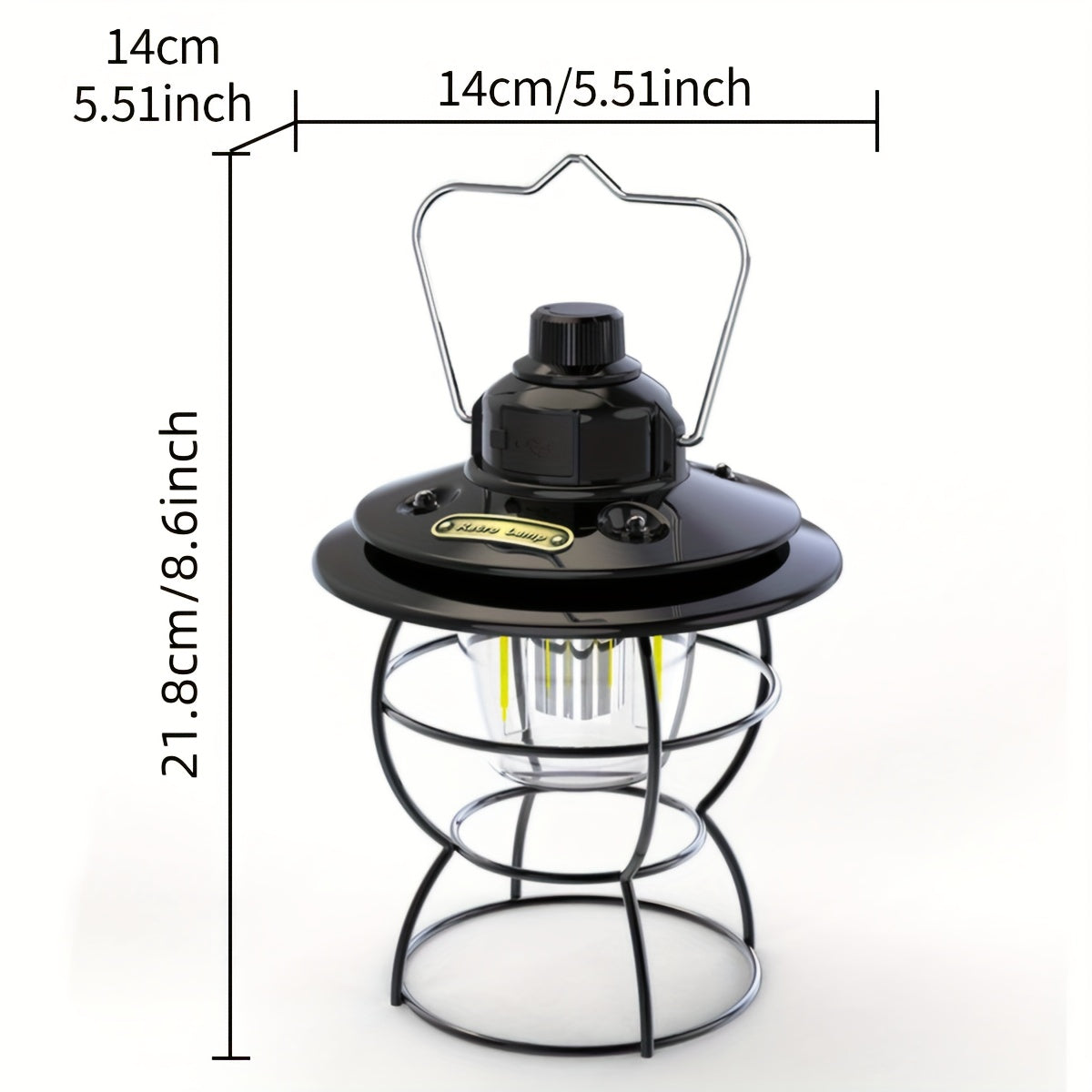 Vintage|USB Rechargeable Vintage USB Rechargeable Camping Light | Portable Outdoor Lantern, Versatile Illumination 1pc