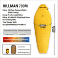 Hillman Series Down Sleeping Bag; Outdoor Adult Ultra-light Mummy Down Sleeping Bag; Thickened Warm and Cold-proof Duck Down Sleeping Bag for