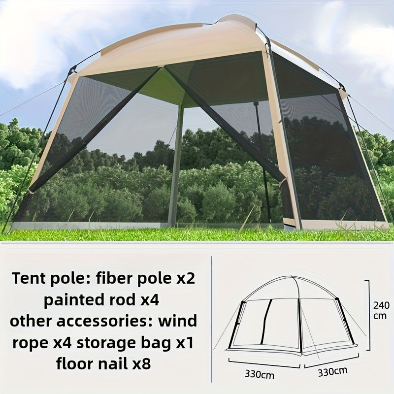 Portable, Outdoor Camping Tent Lightweight And Portable Outdoor Camping Tent | Made Of 210D Oxford Fabric, Easy to Set Up, Suitable for Families Of 8 to 10 People, Camping Trips, Family Backyard Picnics, And Hiking