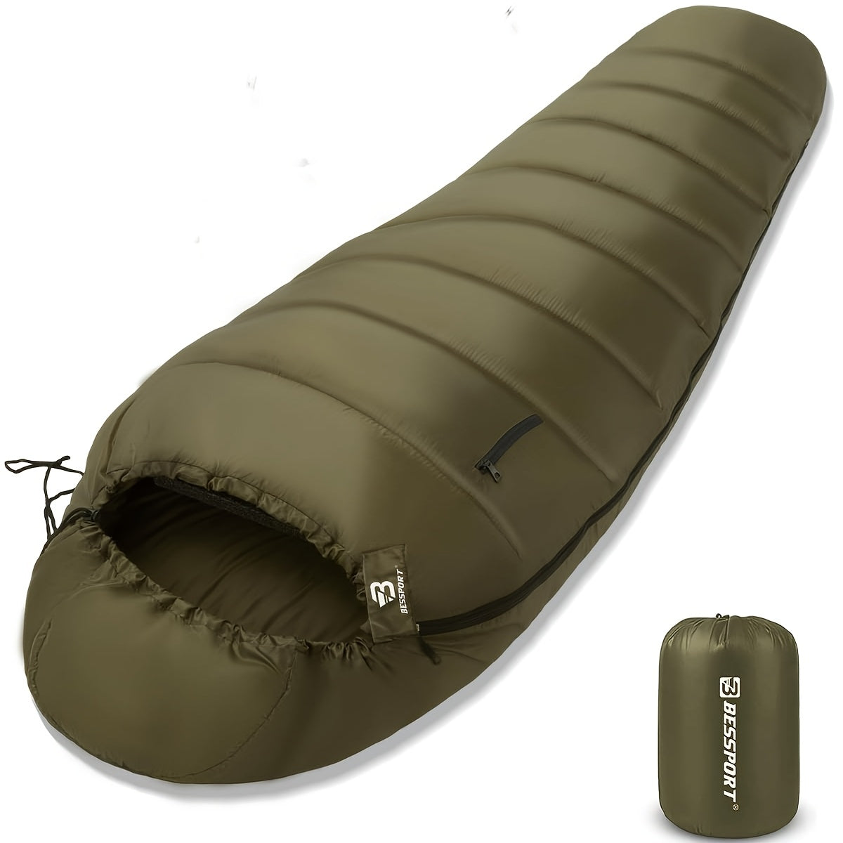 Bessport Mummy Sleeping Bag 15-45 Fahrenheit Extreme 3-4 Season Sleeping Bag for Adults Cold Weather-Warm And Washable, for Hiking Traveling Outdoor Activities