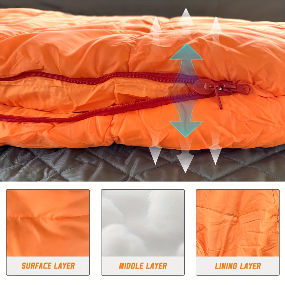 Mummy Sleeping Bag for Adults, Cold Weather Camping Sleeping Bags WithAdjustable Hood, Compression Sack for Warm Camping Hiking Outdoor
