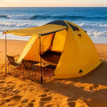 Hillman Private Camping Tent for 2-3 People Double-Layer Waterproof & UV-Resistant Aluminum Alloy Camping Tent Superior Wind Resistance Reinforcement All-Season Use Perfect for Halloween, Christmas Hiking, Beach Trips, Family Gatherings