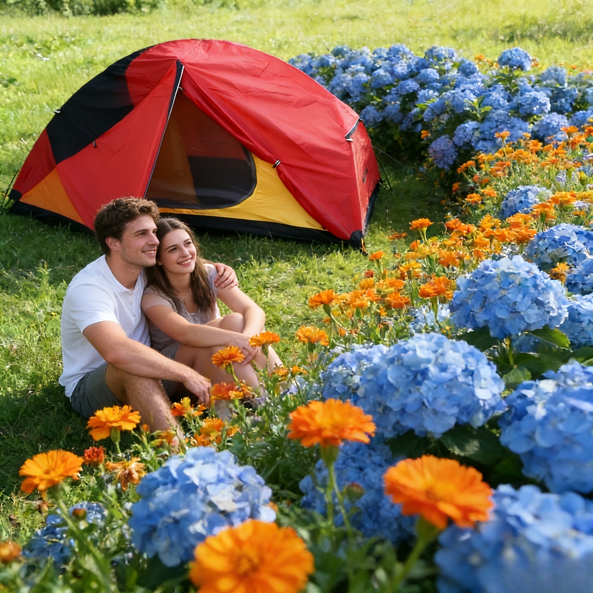 Hillman Outdoor Tent, Double-Layer And UV-Resistant Aluminum Alloy Tent Professional-Grade Camping And Hiking Tent All-Season Indoor\u002FOutdoor Dual-Use Shelter Ideal for Hiking, Beach Leisure, Family Gatherings Dual-Door Design