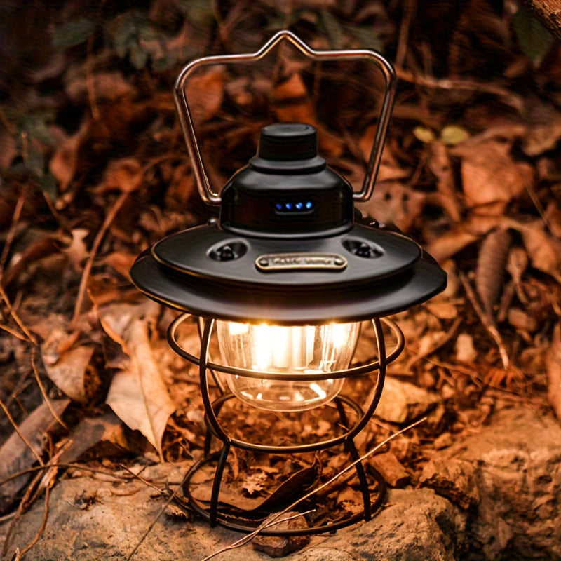 Vintage|USB Rechargeable Vintage USB Rechargeable Camping Light | Portable Outdoor Lantern, Versatile Illumination 1pc