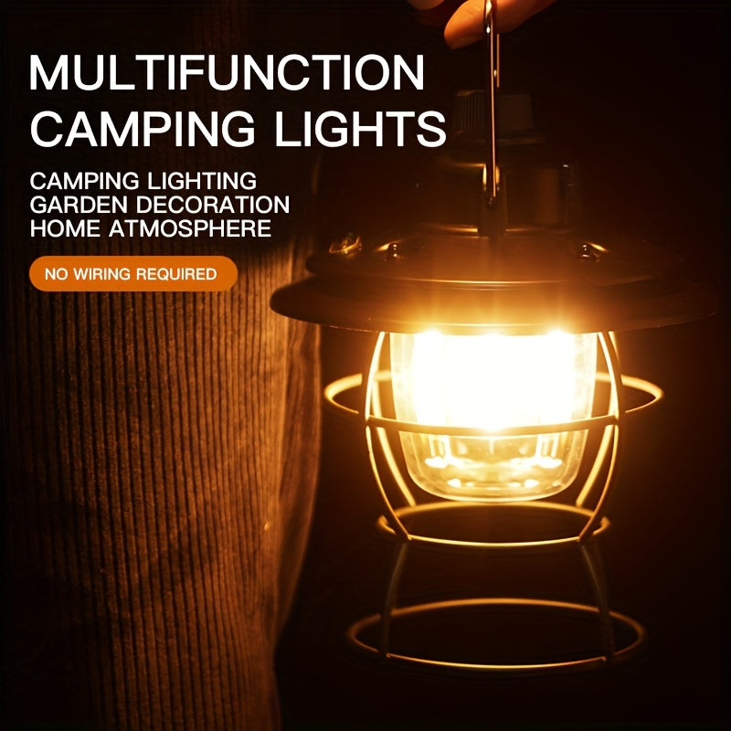 Vintage|USB Rechargeable Vintage USB Rechargeable Camping Light | Portable Outdoor Lantern, Versatile Illumination 1pc