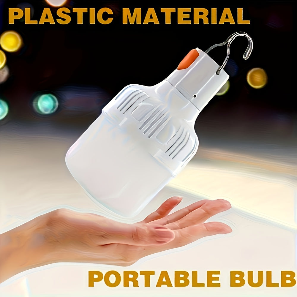LiHangStar 3pcs Portable Camping Lantern Set, Rechargeable LED Tent Bulb Portable Hanging Design 3 Lighting Modes, Clip Hook Suitable for Camping, Hiking, Fishing, White Light