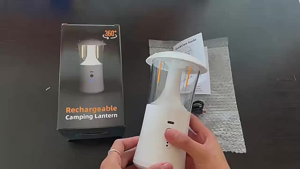 Portable Camping Lantern, Outdoor Handheld Flashlight, Hangable Lantern, 3 Color Temperatures, Adjustable Brightness, 360° Surround Lighting, Ideal for Camping, Fishing, and Emergency Lighting