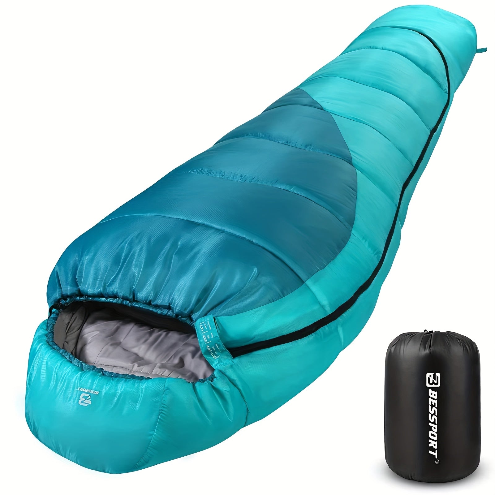 Bessport Mummy Sleeping Bag 15-45 Fahrenheit Extreme 3-4 Season Sleeping Bag for Adults Cold Weather-Warm And Washable, for Hiking Traveling Outdoor Activities