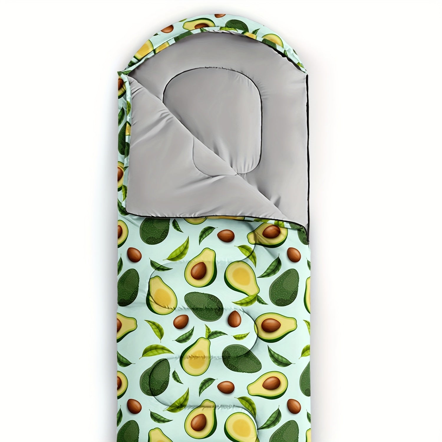 Avocado Printed Camping Sleeping Bags, 3 Season Warm & Cool Weather, Lightweight, High Quality Sleeping Bags, Traveling, And Outdoors, Camping Gear Equipment, 31x90inch, Standard