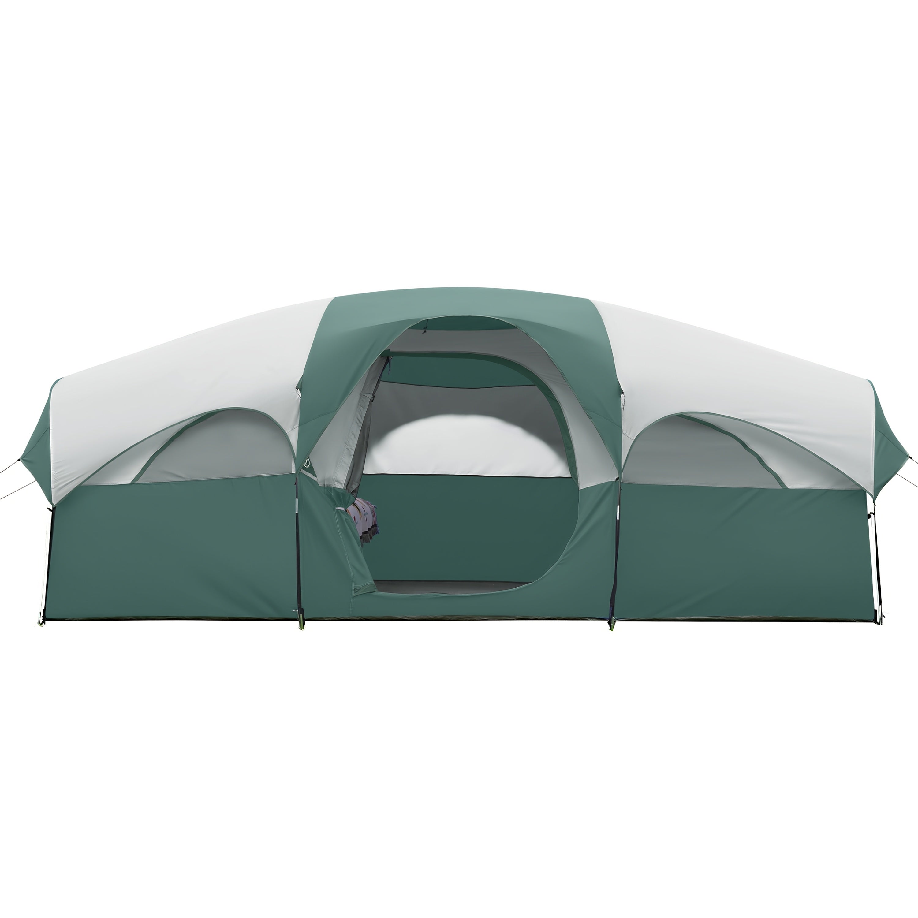 8 Person Family Camping Tent, Spacious Double-Layer & Windproof Tent With Mesh Windows And Divider Curtain, Easy Setup & Portable For Outdoor Camping