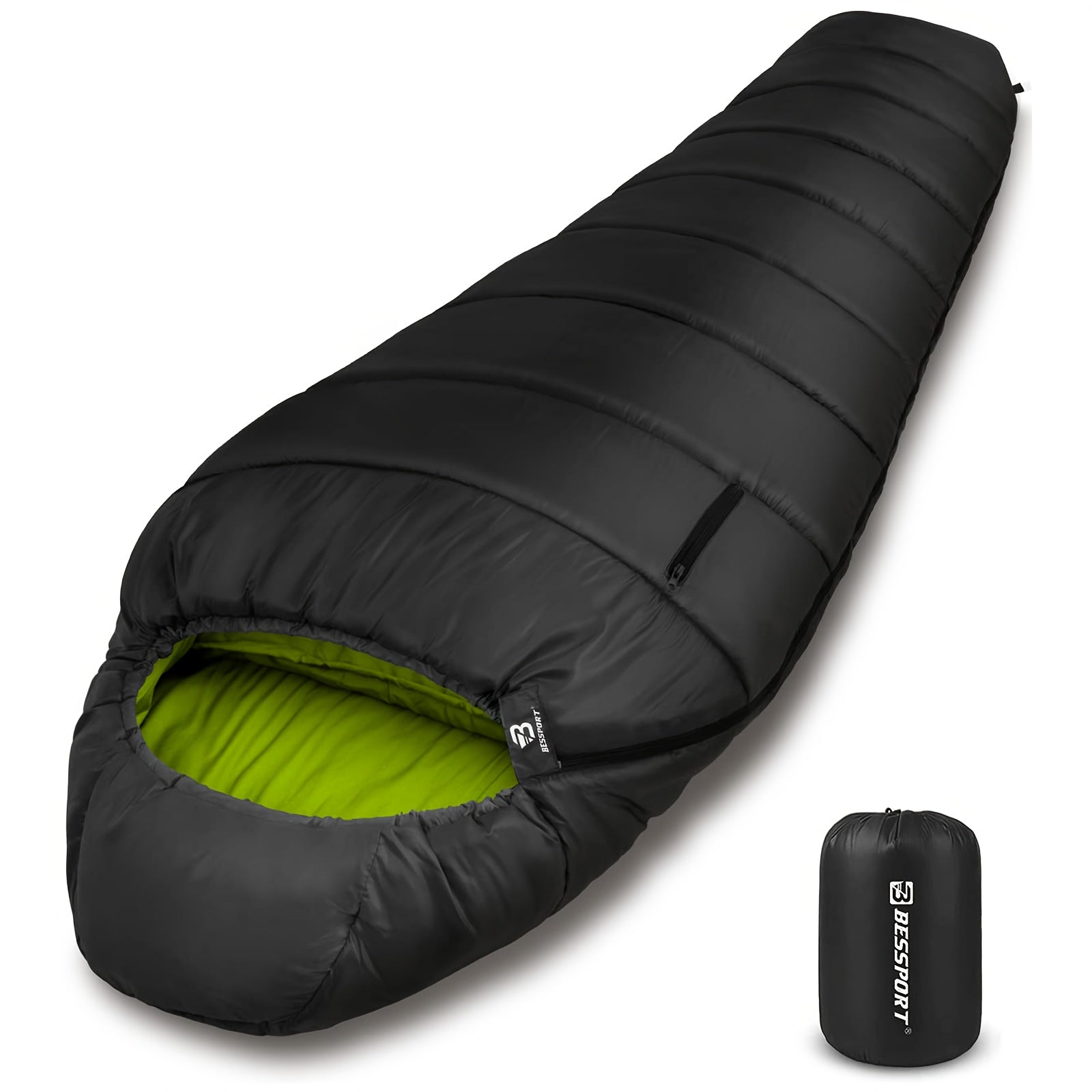 Bessport Mummy Sleeping Bag 15-45 Fahrenheit Extreme 3-4 Season Sleeping Bag for Adults Cold Weather-Warm And Washable, for Hiking Traveling Outdoor Activities