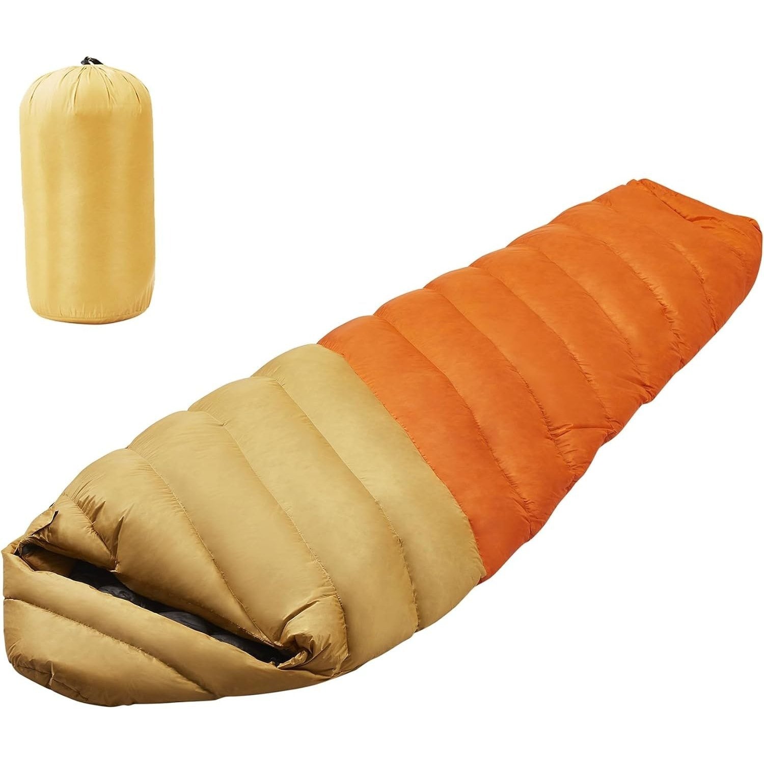 1pc Hotel Grand Winter Waterproof Down Sleeping Bag - Ultra Fluffy and Ultralight 700 Fill Power Down Backpacking Sleeping Bag for Hiking Camping with Compression Sack - 16oz Ultralight Wearable Sleeping Bags for Adults