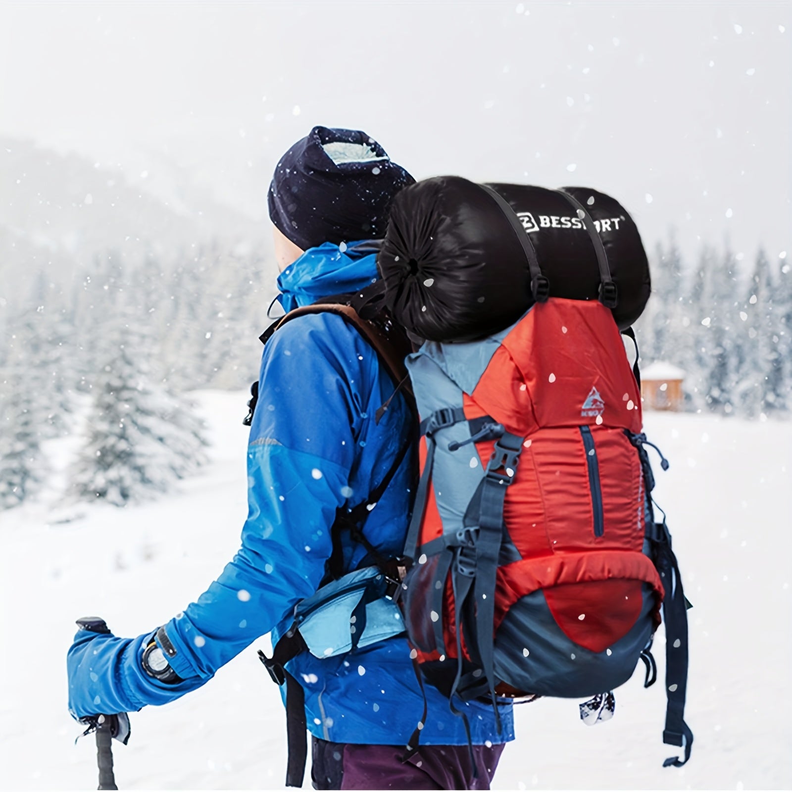 Bessport Mummy Sleeping Bag 15-45 Fahrenheit Extreme 3-4 Season Sleeping Bag for Adults Cold Weather-Warm And Washable, for Hiking Traveling Outdoor Activities