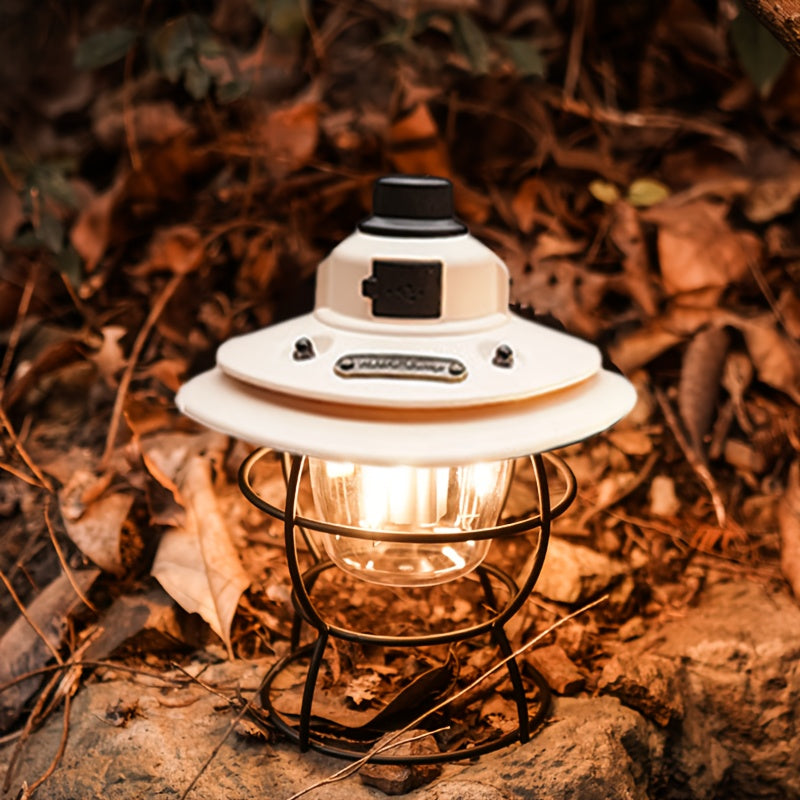 Vintage|USB Rechargeable Vintage USB Rechargeable Camping Light | Portable Outdoor Lantern, Versatile Illumination 1pc