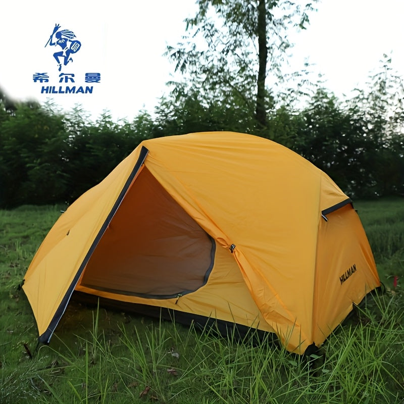 Hillman Outdoor Tent, Double-Layer And UV-Resistant Aluminum Alloy Tent Professional-Grade Camping And Hiking Tent All-Season Indoor\u002FOutdoor Dual-Use Shelter Ideal for Hiking, Beach Leisure, Family Gatherings Dual-Door Design