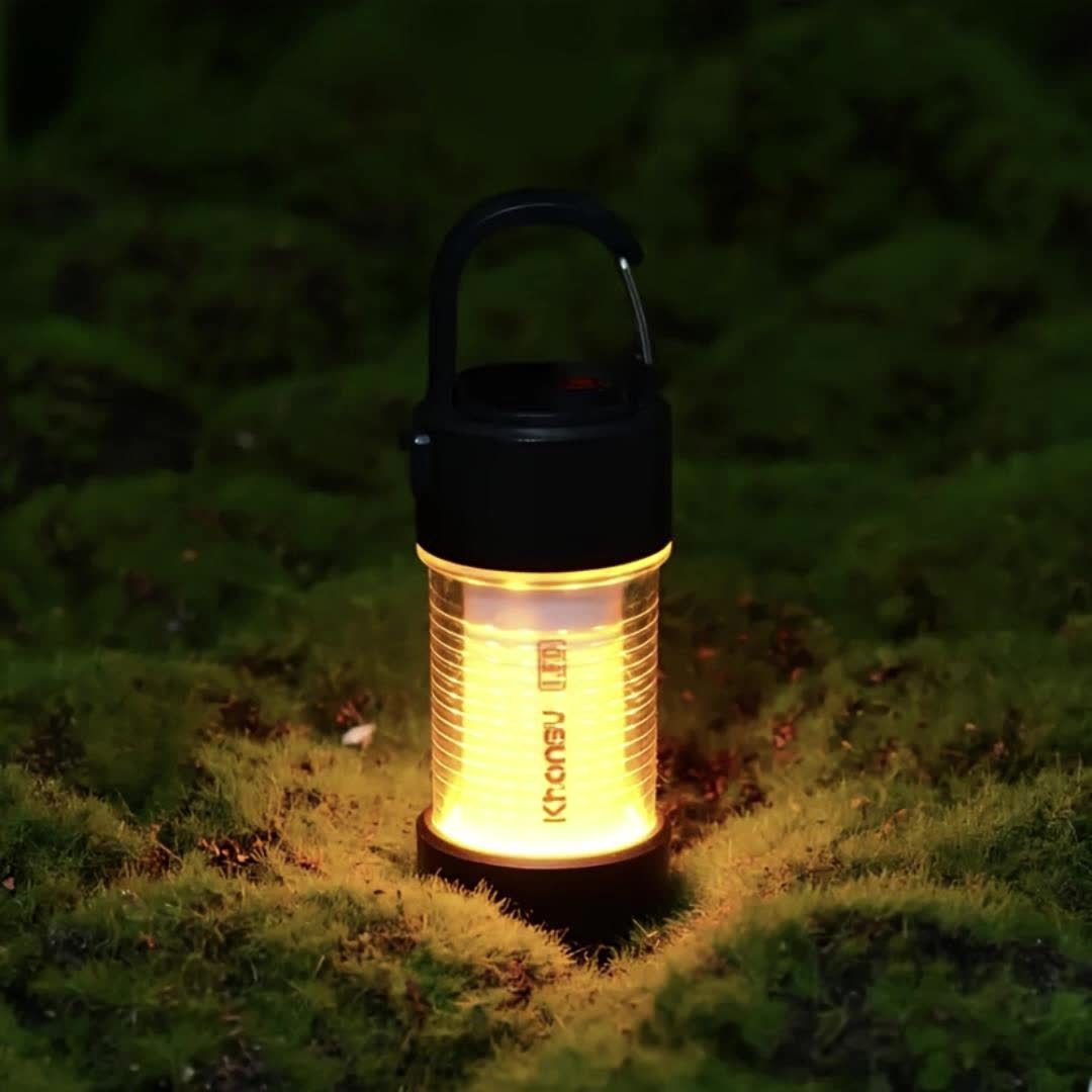 Portable Camping Lantern, Multifunctional LED Light, 5-Hour Continuous Lighting, USB Charging - 4 Light Modes, Magnetic Base Included (RHL4 Single Lamp Does Not Include Magnetic Base), Ideal for Camping, Hiking, and Emergencies