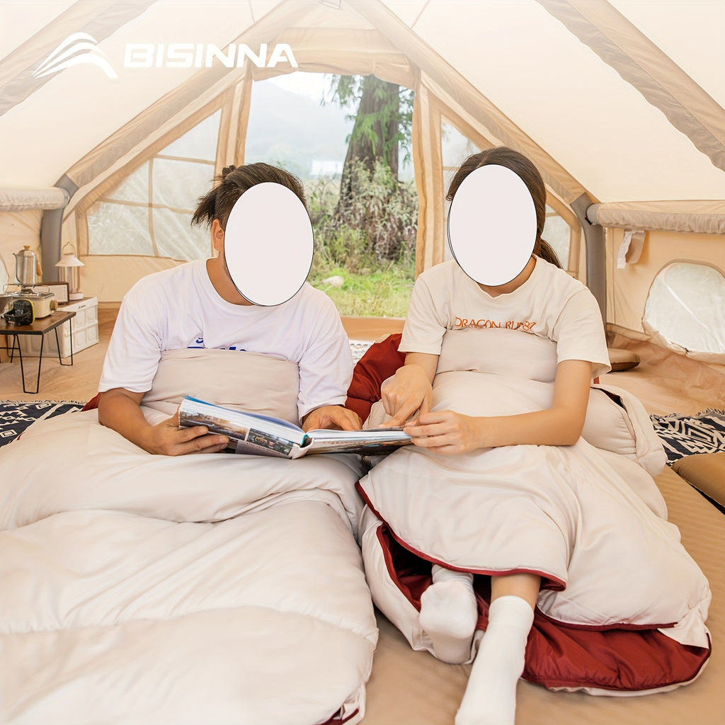 Camping Sleeping Bag BISINNA 1pc camping sleeping bag, a portable sleeping bag for autumn and winter, thickened style, suitable for outdoor hiking, camping and mountain climbing