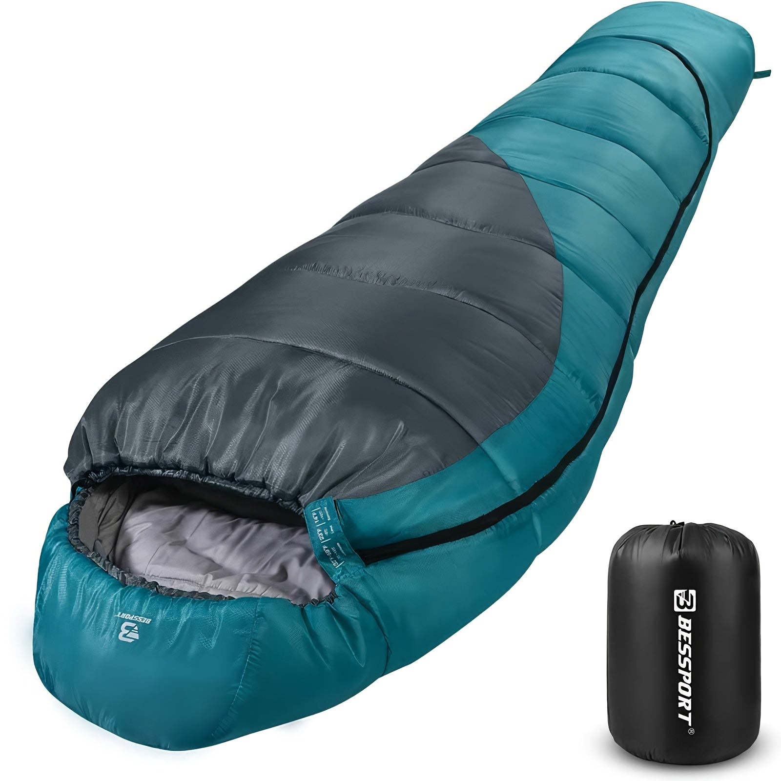 Bessport Mummy Sleeping Bag 15-45 Fahrenheit Extreme 3-4 Season Sleeping Bag for Adults Cold Weather-Warm And Washable, for Hiking Traveling Outdoor Activities
