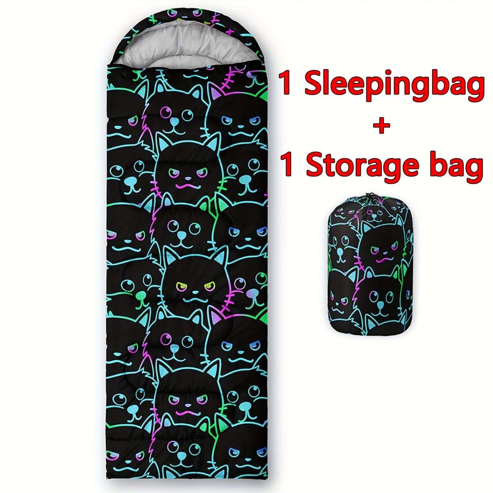 Avocado Printed Camping Sleeping Bags, 3 Season Warm & Cool Weather, Lightweight, High Quality Sleeping Bags, Traveling, And Outdoors, Camping Gear Equipment, 31x90inch, Standard
