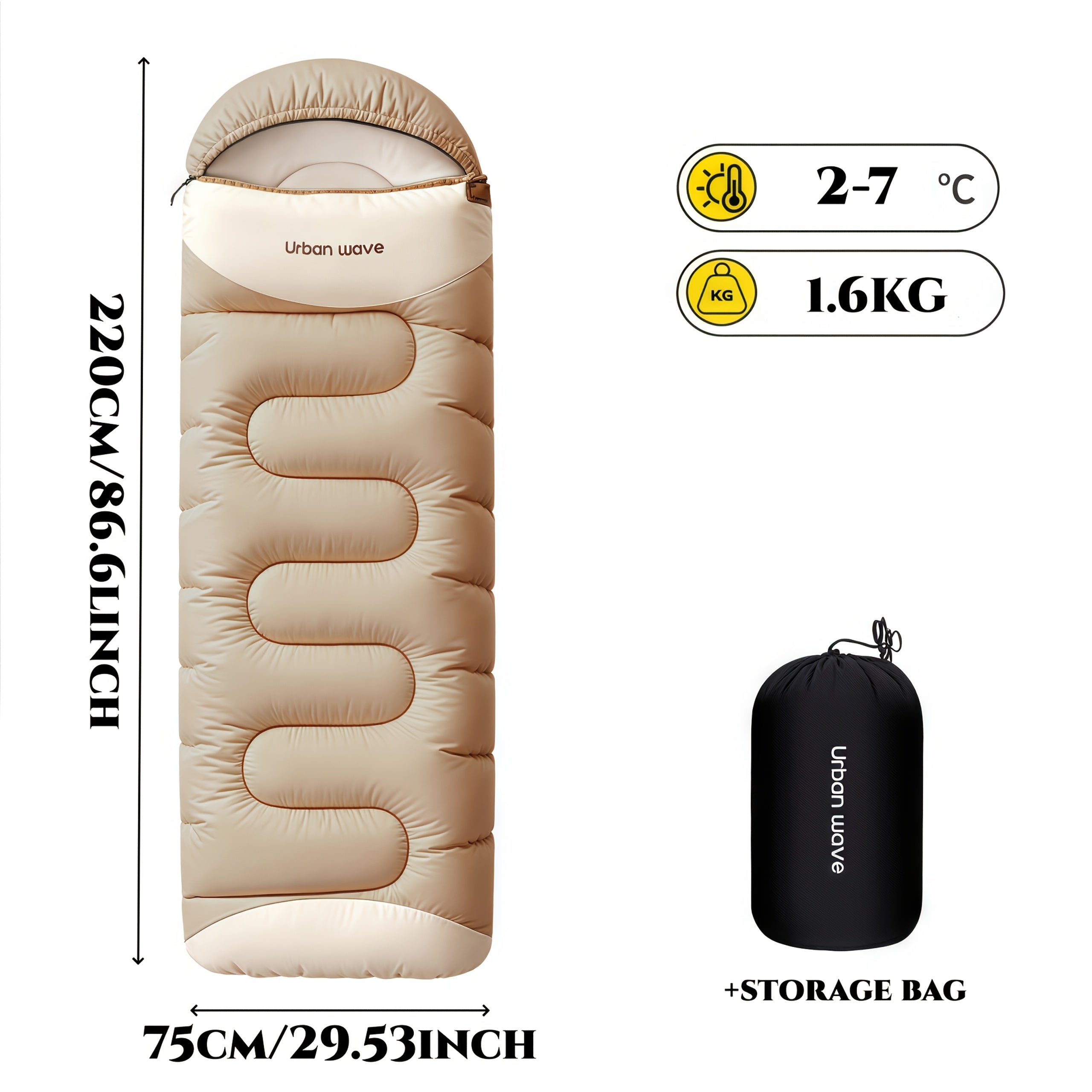 4-in-1 Portable Sleep Set • Includes Thick Sleeping Bag, Eye Mask, Earbuds & Carry Pouch • Folds Compactly for Camping, Picnics, BBQs, Fishing, Hiking, Beach, Yard, Garden, Balcony & Park Use